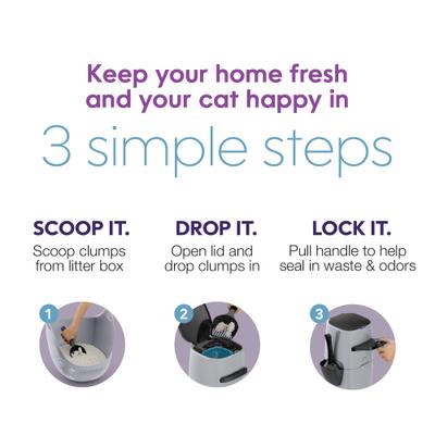 Show full view: Litter Genie Plus Cat Litter Disposal System, Silver slide 5 of 13