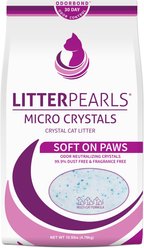 Litter Pearls Micro Crystal Unscented Non-Clumping Crystal Cat Litter, 10.5-lb bag