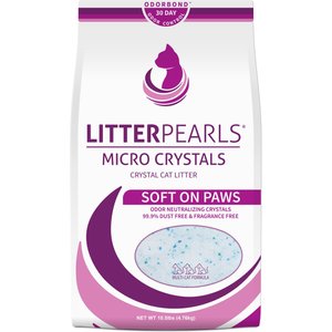 Litter Pearls Micro Crystal Unscented Non-Clumping Crystal Cat Litter, 10.5-lb bag