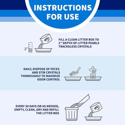 Show full view: Litter Pearls Tracksless Unscented Non-Clumping Crystal Cat Litter, 20-lb box slide 8 of 11