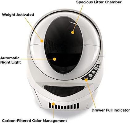 Show full view: Litter-Robot 3 WiFi Enabled Automatic Self-Cleaning Cat Litter Box, Beige slide 4 of 12
