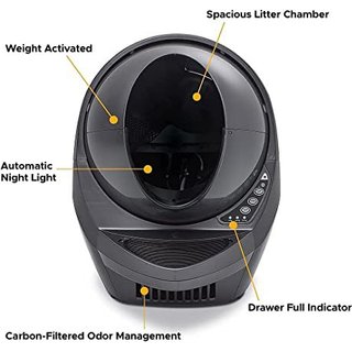 Litter-Robot 3 WiFi Enabled Automatic Self-Cleaning Cat Litter Box, Grey slide 4 of 9