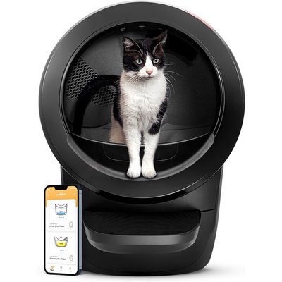 Whisker Whisker Litter-Robot 4 Automatic Self-Cleaning Cat Litter Box, Black
