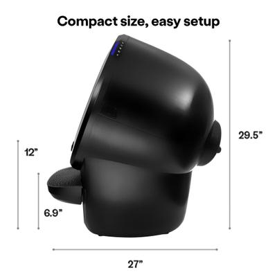 Show full view: Whisker Litter-Robot 4 Automatic Self-Cleaning Cat Litter Box, Black slide 6 of 10