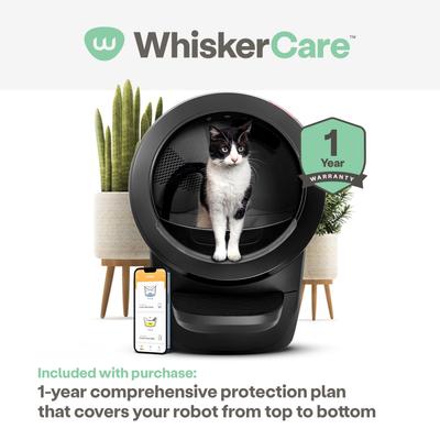 Show full view: Whisker Litter-Robot 4 Automatic Self-Cleaning Cat Litter Box, Black slide 7 of 10