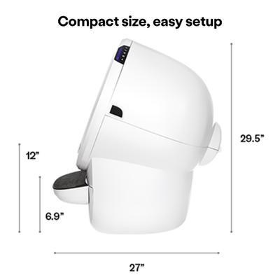 Show full view: Whisker Litter-Robot 4 Automatic Self-Cleaning Cat Litter Box, White slide 6 of 10
