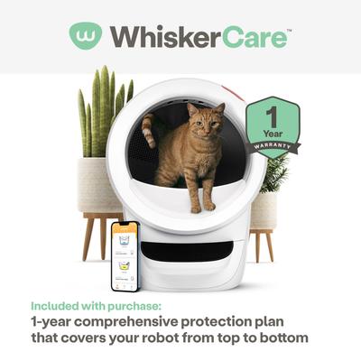 Show full view: Whisker Litter-Robot 4 Automatic Self-Cleaning Cat Litter Box, White slide 7 of 10