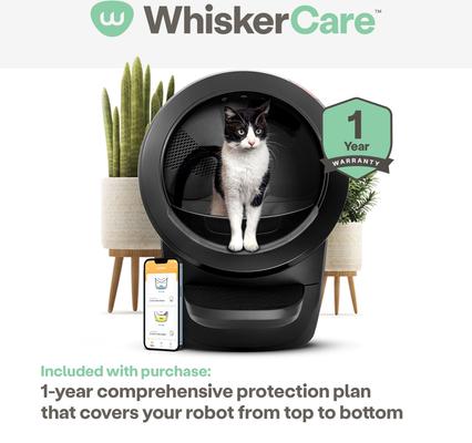 Show full view: Whisker Litter-Robot 4 with Step & Core Accessories Kit Cat Litter Box, Black slide 6 of 9