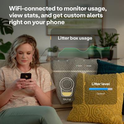 Show full view: Whisker Litter-Robot 4 with Step & Core Accessories Kit Cat Litter Box, White slide 5 of 9