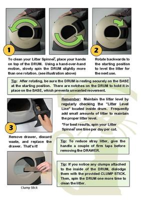 Show full view: Litter Spinner Cat Litter Box for Small Cats, Recycled Gray slide 4 of 8