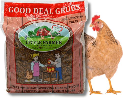 Show full view: Little Farmer Products Good Deal Grubs Black Soldier Fly Larvae Chicken Treat, 5-lb bag slide 1 of 7