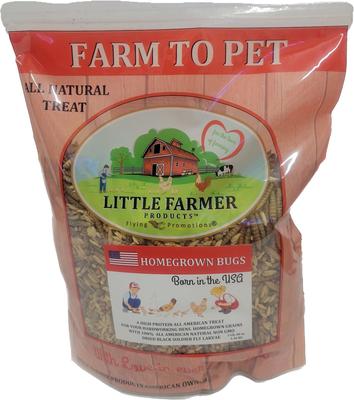 Show full view: Little Farmer Products Homegrown Bugs Black Soldier Fly Grubs & Grains Chicken Treats, 3-lb bag slide 1 of 5