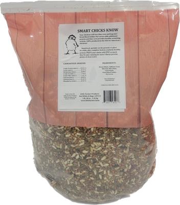 Show full view: Little Farmer Products Red White & BUGS! Black Soldier Fly Grubs, Blue Corn, Safflower Mix Chicken Treats, 3-lb bag slide 3 of 6