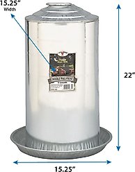 Little Giant Double Wall Metal Poultry Fount, 8-gal slide 2 of 2