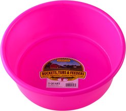Little Giant Duraflex Pan Cattle Feeder, Hot Pink, 5-qt