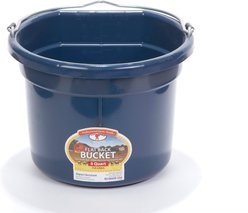 Little Giant Flat Back Plastic Bucket, Navy, 8-qt