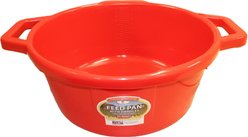 Little Giant Handled Pan Cattle Feeder, 22-qt, Red