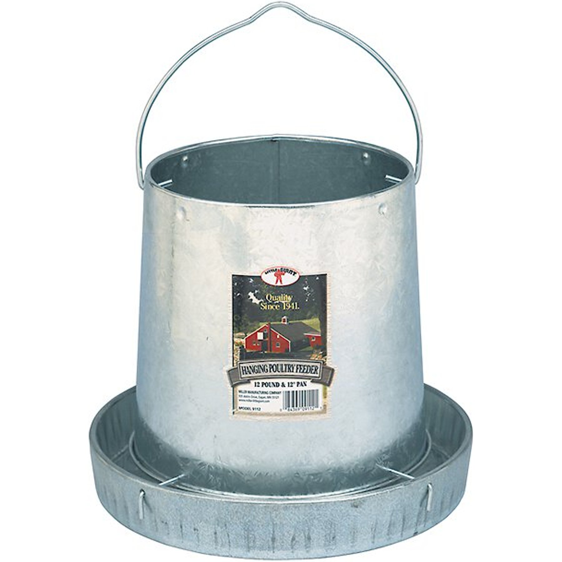 Little Giant Hanging Metal Poultry Feeder, 12-lb