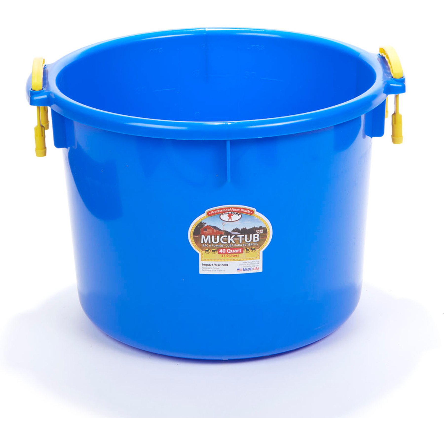 Little Giant Muck Tub Bucket, 40-qt, Blue
