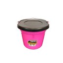 Little Giant Plastic Lid Flat Back Bucket, 20-qt