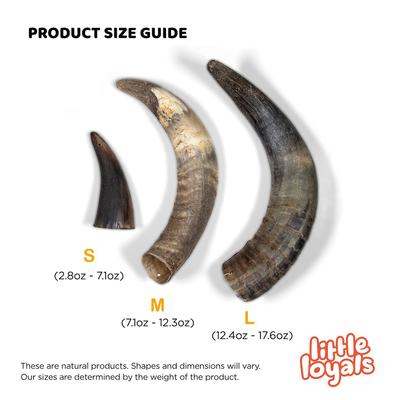 Show full view: Little Loyals Premium Cattle Horn Dog Chew, Small slide 5 of 6