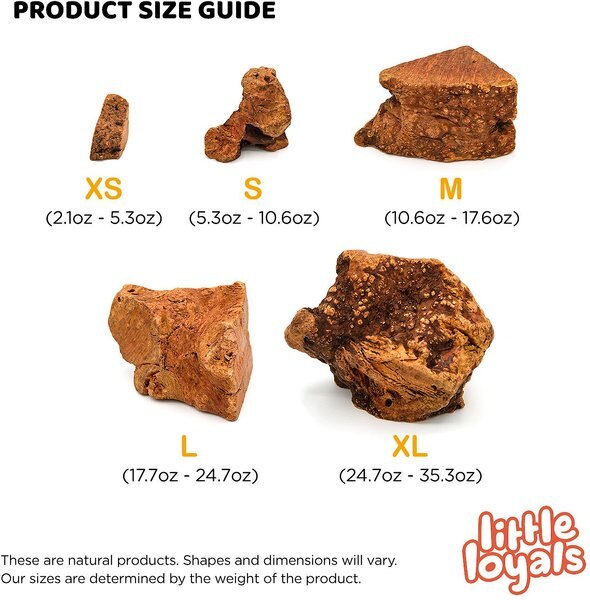 Little Loyals Premium Heather Tree Wood Dog Chew, X-Small