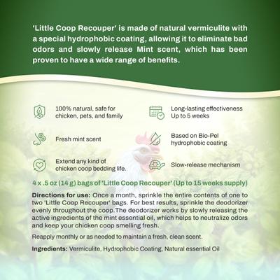 Show full view: Little Savers Little Coop Recouper Chicken Coop Deodorizer, Fresh Scent Mint, 2-oz bag slide 6 of 7