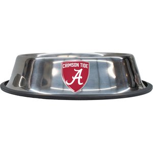 Littlearth Everyday Non-Skid Stainless Steel Dog & Cat Bowl, Alabama Crimson Tide, Small: 1-cup