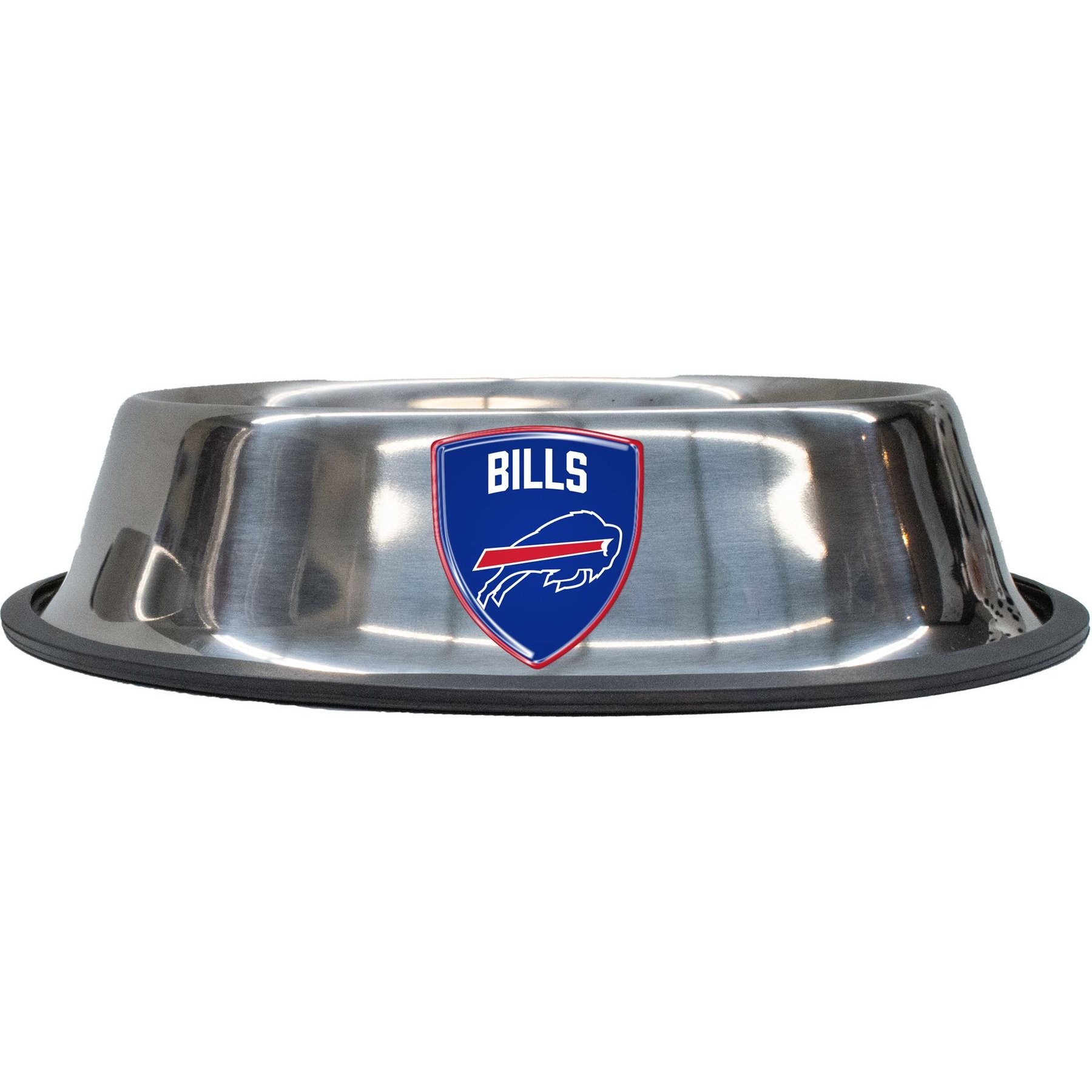 Littlearth NFL Everyday Non-Skid Stainless Steel Dog & Cat Bowl, Buffalo Bills, Large: 4-cup