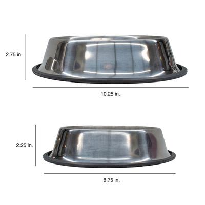 Show full view: Littlearth Everyday Non-Skid Stainless Steel Dog & Cat Bowl, Buffalo Bills, Large: 4-cup slide 3 of 6