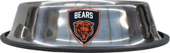 Littlearth NFL Everyday Non-Skid Stainless Steel Dog & Cat Bowl, Chicago Bears, Large: 4-cup