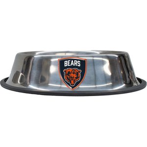Littlearth Everyday Non-Skid Stainless Steel Dog & Cat Bowl, Chicago Bears, Small: 1-cup