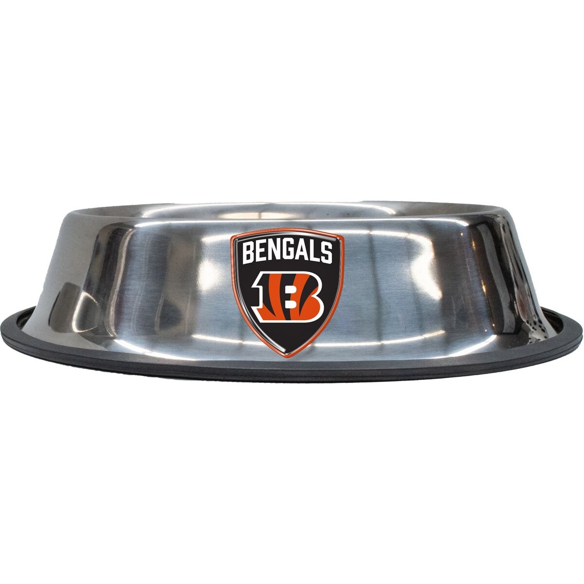 Littlearth NFL Everyday Non-Skid Stainless Steel Dog & Cat Bowl, Cincinnati Bengals, Small: 1-cup