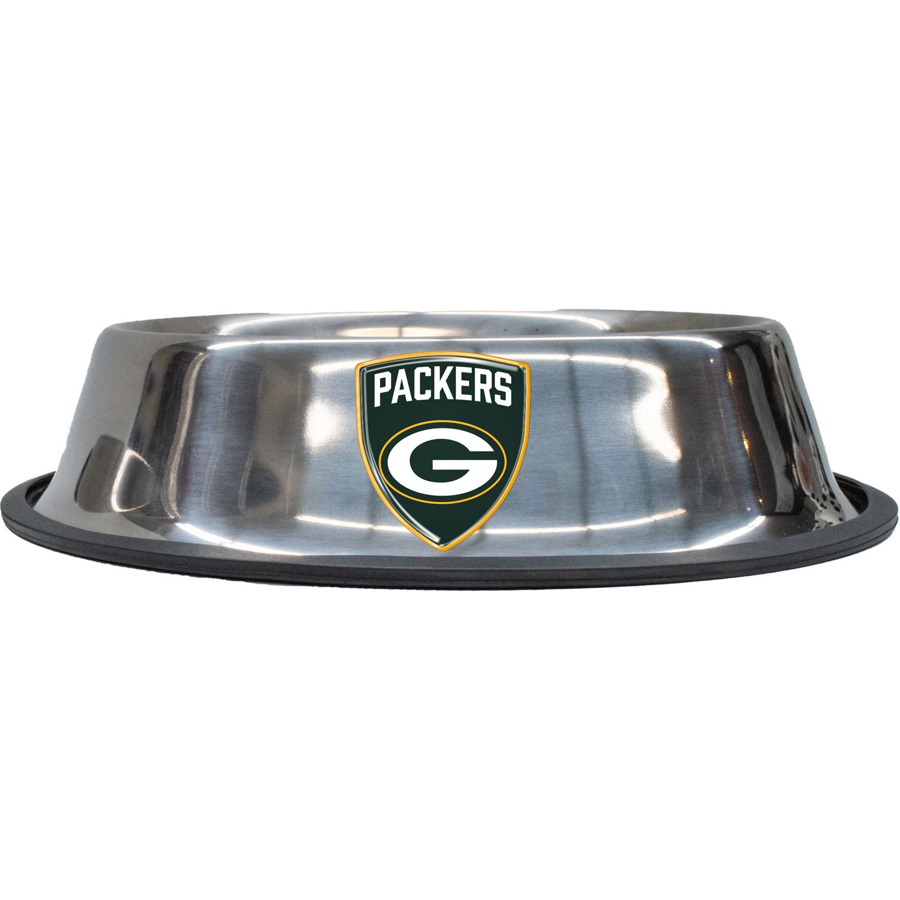 Littlearth NFL Everyday Non-Skid Stainless Steel Dog & Cat Bowl, Green Bay Packers, Small: 1-cup