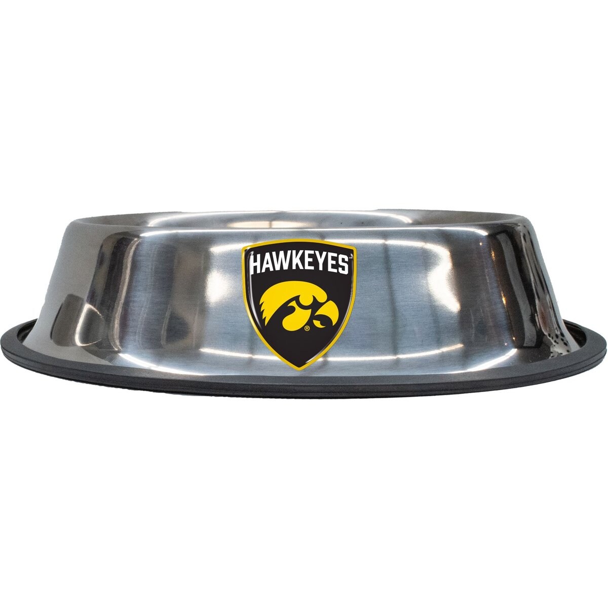 Littlearth NCAA Everyday Non-Skid Stainless Steel Dog & Cat Bowl, Iowa Hawkeyes, Large: 4-cup