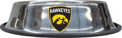Littlearth NCAA Everyday Non-Skid Stainless Steel Dog & Cat Bowl, Iowa Hawkeyes, Small: 1-cup