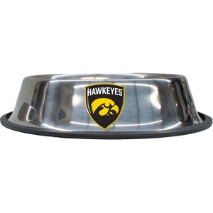 Littlearth Everyday Non-Skid Stainless Steel Dog & Cat Bowl, Iowa Hawkeyes, Small: 1-cup