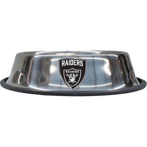 Littlearth Everyday Non-Skid Stainless Steel Dog & Cat Bowl, Las Vegas Raiders, Small: 1-cup