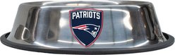 Littlearth Everyday Non-Skid Stainless Steel Dog & Cat Bowl, New England Patriots, Small: 1-cup