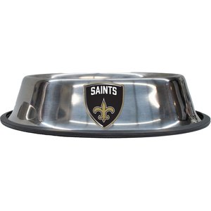 Littlearth Everyday Non-Skid Stainless Steel Dog & Cat Bowl, New Orleans Saints, Large: 4-cup