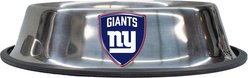 Littlearth Everyday Non-Skid Stainless Steel Dog & Cat Bowl, New York Giants, Large: 4-cup