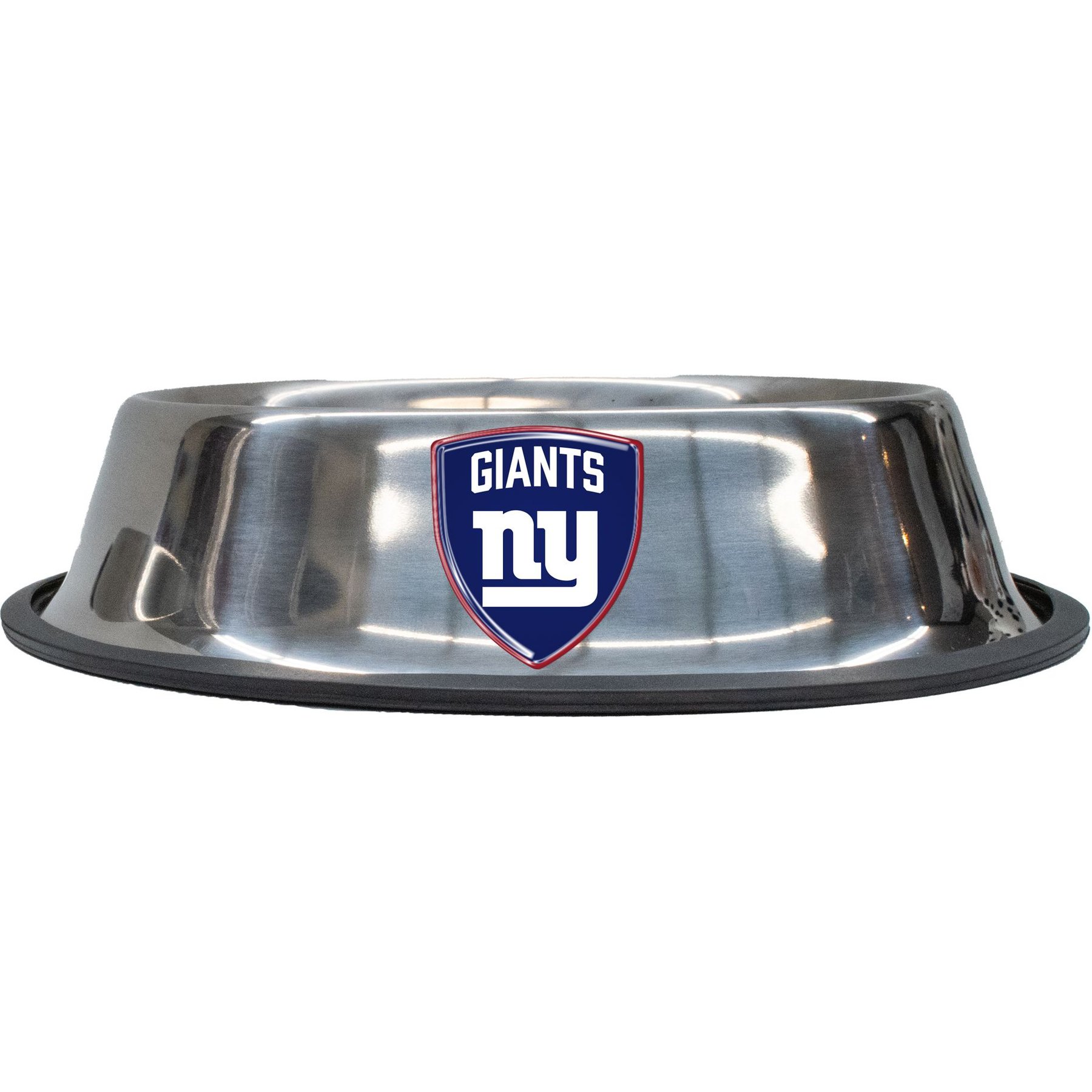 Littlearth NFL Everyday Non-Skid Stainless Steel Dog & Cat Bowl, New York Giants, Large: 4-cup
