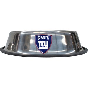 Littlearth Everyday Non-Skid Stainless Steel Dog & Cat Bowl, New York Giants, Large: 4-cup