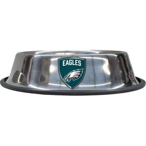 Littlearth Everyday Non-Skid Stainless Steel Dog & Cat Bowl, Philadelphia Eagles, Small: 1-cup