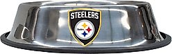 Littlearth Everyday Non-Skid Stainless Steel Dog & Cat Bowl, Pittsburgh Steelers, Small: 1-cup
