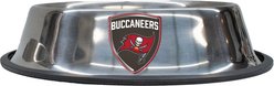 Littlearth NFL Everyday Non-Skid Stainless Steel Dog & Cat Bowl, Tampa Bay Buccaneers, Large: 4-cup