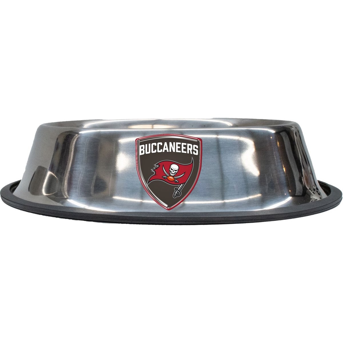 Littlearth NFL Everyday Non-Skid Stainless Steel Dog & Cat Bowl, Tampa Bay Buccaneers, Large: 4-cup