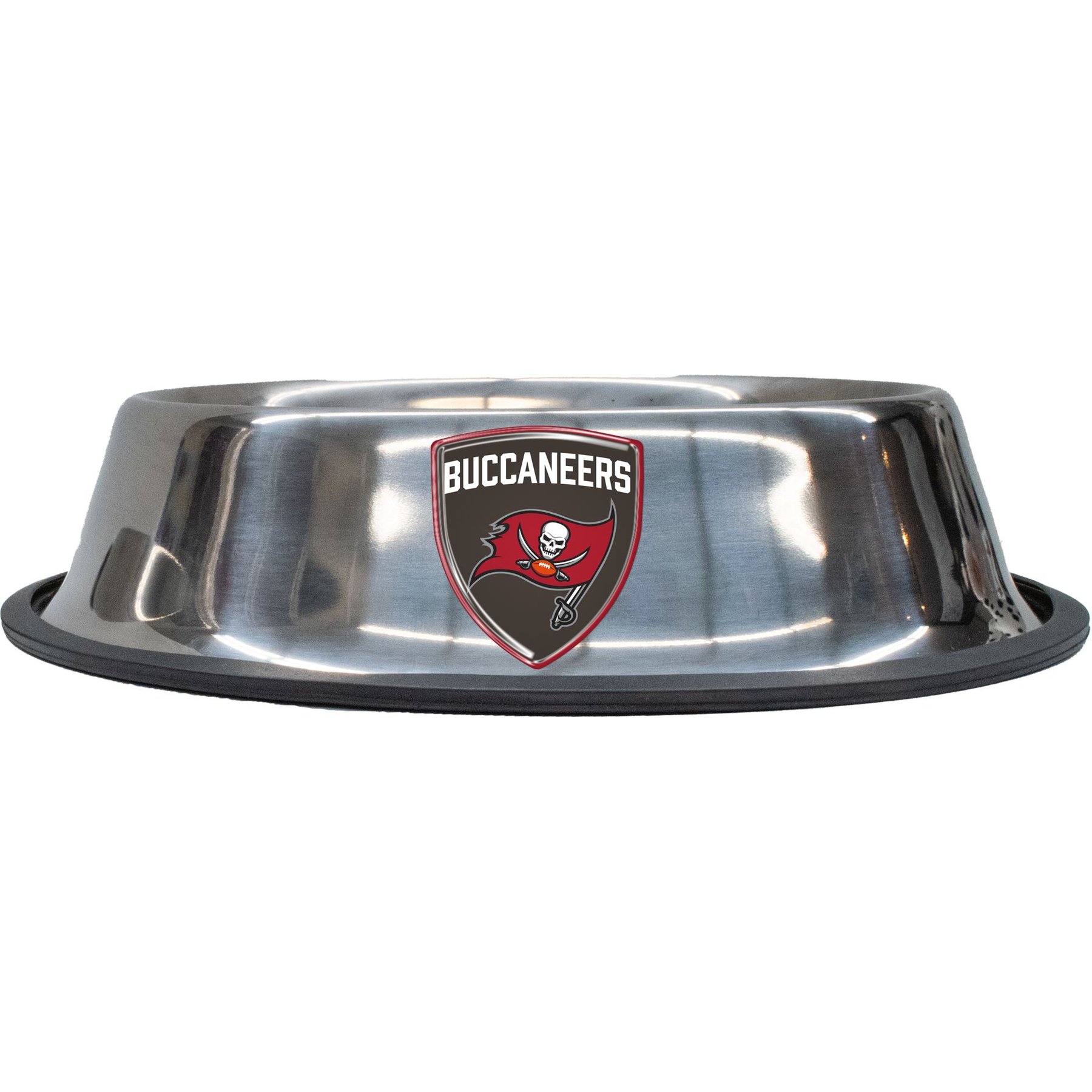 Littlearth NFL Everyday Non-Skid Stainless Steel Dog & Cat Bowl, Tampa Bay Buccaneers, Small: 1-cup