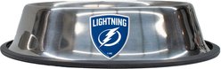 Littlearth NHL Everyday Non-Skid Stainless Steel Dog & Cat Bowl, Tampa Bay Lightning, Small: 1-cup