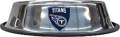 Littlearth Everyday Non-Skid Stainless Steel Dog & Cat Bowl, Tennessee Titans, Large: 4-cup